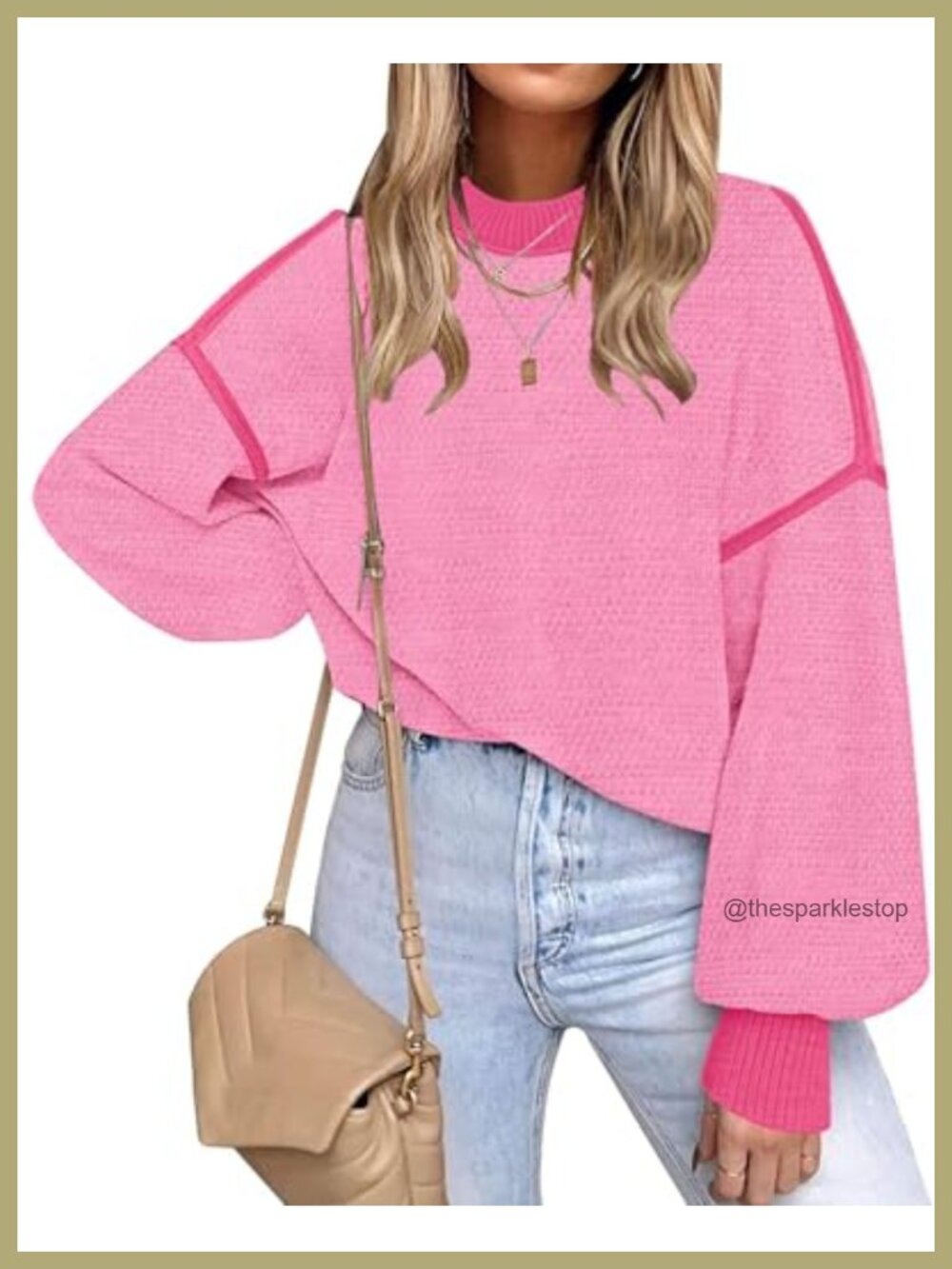 Oversized Knitted Sweater Women Batwing Long Sleeve Pullover Jumper